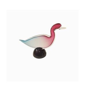 Vintage Murano Glass Duck Sculpture, Italian Art Glass, Colorful Figurine